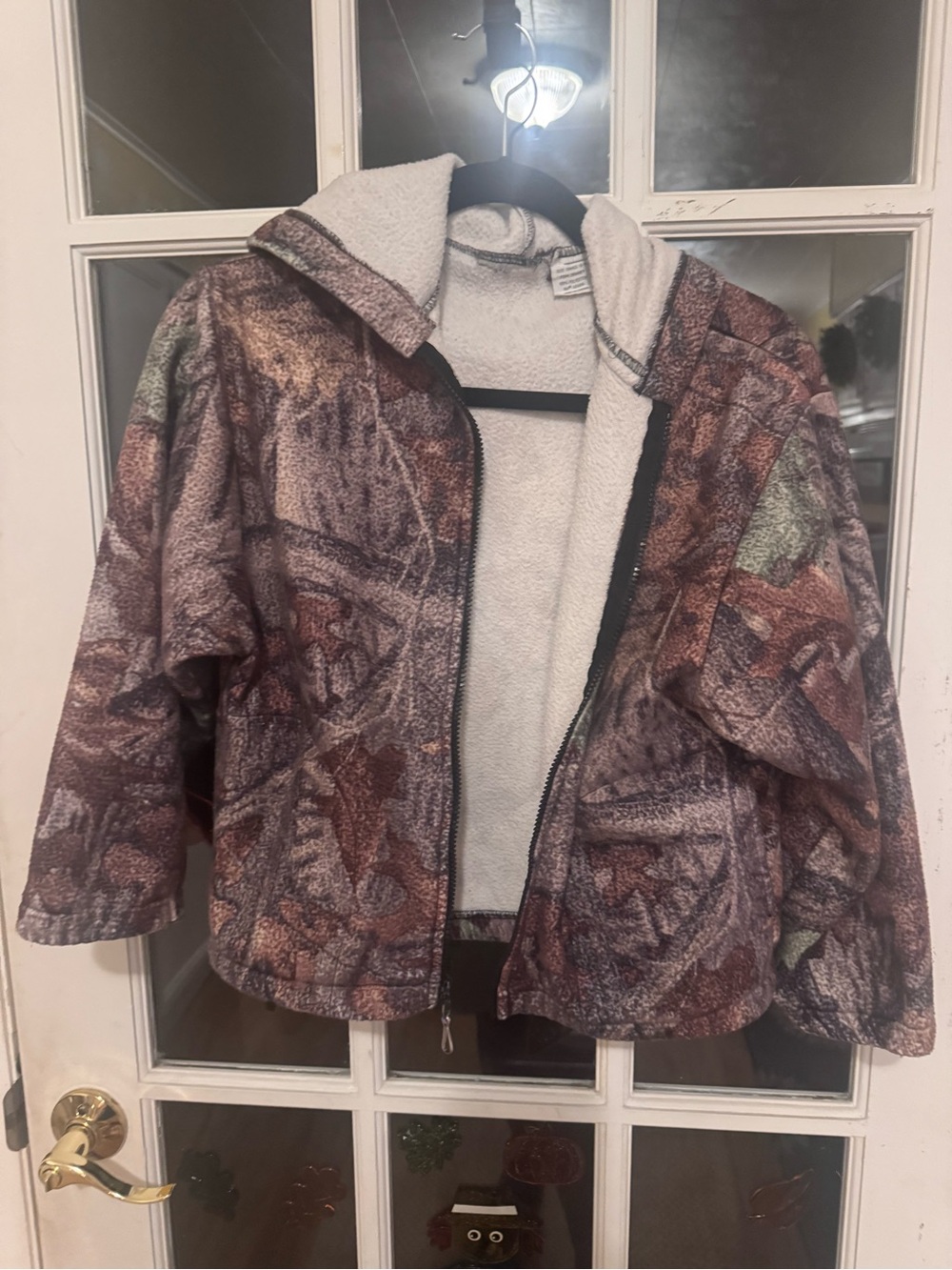 Kids Camo Sherpa-Lined Jacket - Brown/Green, used size 6/8